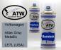 Preview: Volkswagen, Atlas Gray Metallic, LE7L (USA): 400ml Sprühdose + 400ml Klarlack - Set, von ATW Autoteile West.
